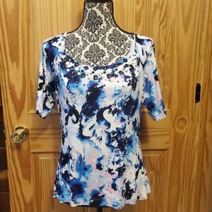 St. John Bejewled Top Shirt Large